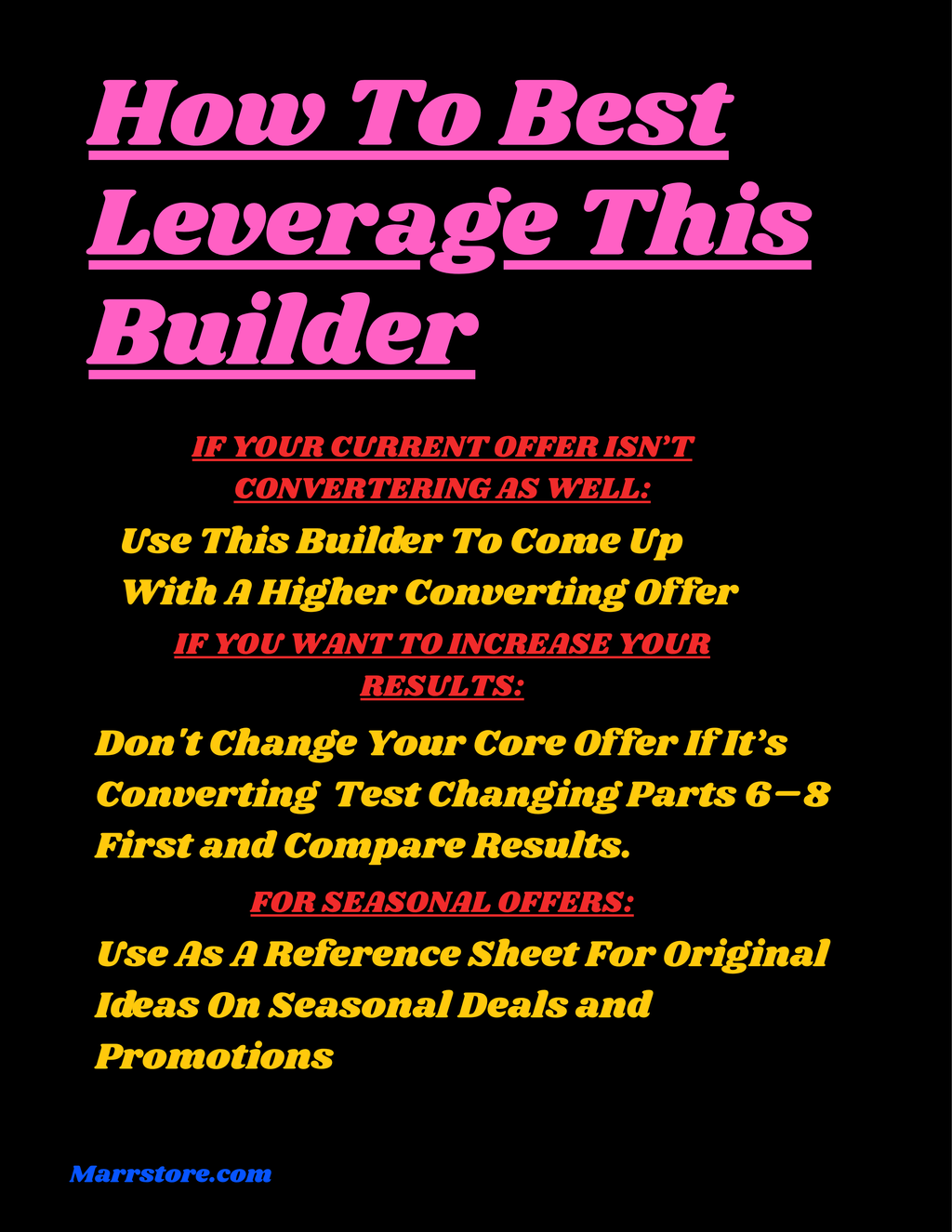 MARR BUSINESS STARTER BUNDLE